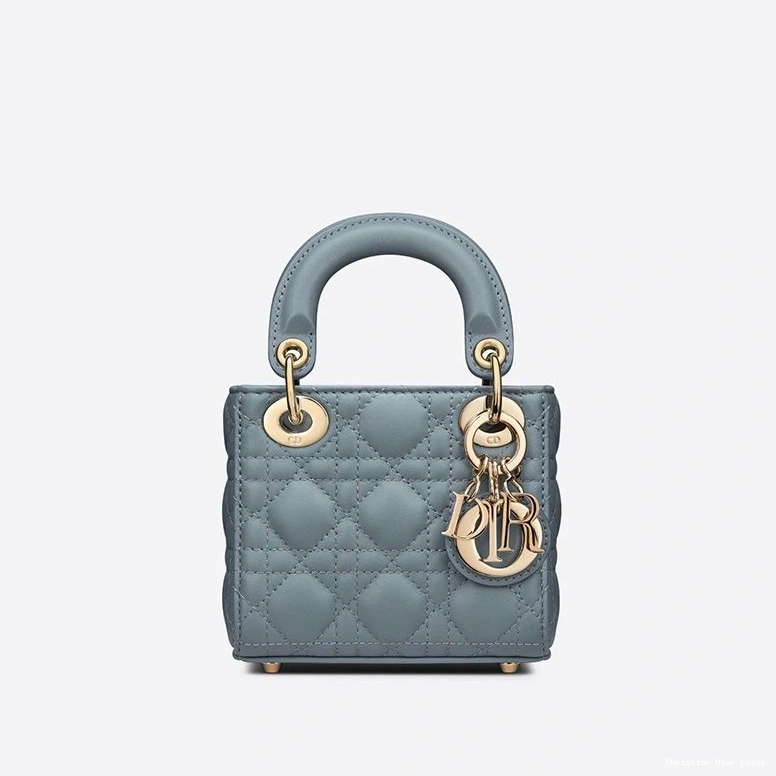 Cheap Micro Dior Bag Lambskin Blue Lady Cannage Sky 0726 Luxury